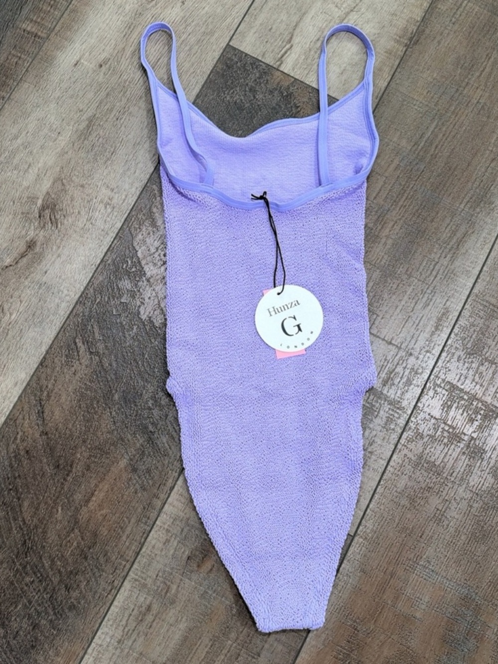 Hunza G Pamela Lilac One Piece Swimsuit NWT - Picture 4 of 5